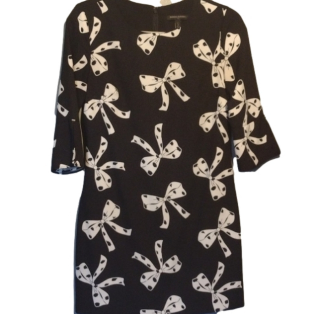 Banana Republic Size 2 Mini Dress black with bow ties